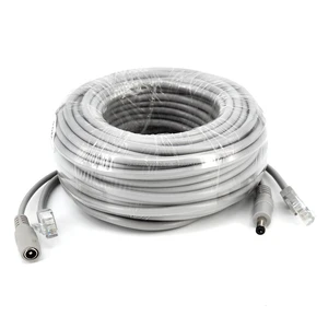 5M-50M Cat5E Network Ethernet LAN RJ45 With Power Extention Cable for CCTV System IP Camera