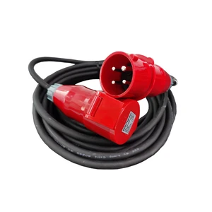 China Electrical Hoist Motor Power Supply Extension Cords with 16A 4Pin Three Phase Connectors