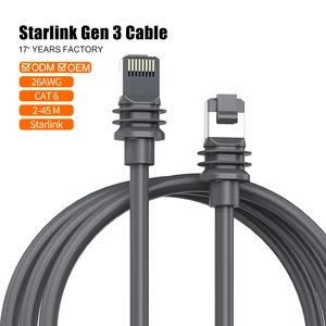 150ft Starlink Gen 3 Replacement Extension Cable Waterproof RJ45 CAT6 Ethernet for Rectangular Satellite Internet V3
