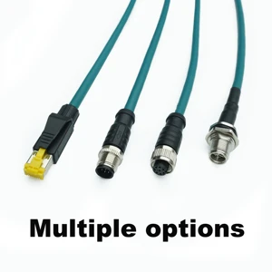 HYF M12 8-Pin X-code Male to Female IP67 Waterproof PUR Shielded Overmolded Cat6a Ethernet Cable for Industrial Robot