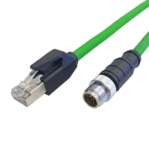 OEM/ODMndustrial Ethernet Cable M12 X-coded Gao Rou Drag Chain Cable IP67 Water and Dust Resistance Used for Robot Control