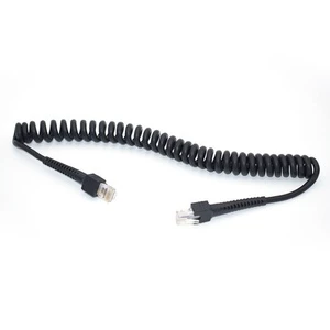 Flexible Double-shielded Tensile-resistant Network Cable Router Broadband Spiral RJ45 Cat5e Coiled Copper Extension Cable