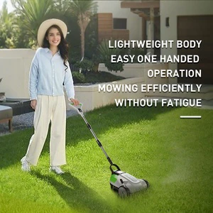 12V Cordless Self Propelled Push Lawn Mower 21CM Cutting Dia 3-Level Height Adjustable Portable Home Garden Trimmer for Ma Ki Ta