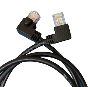 Right Angle Left and Right up and Down RJ45 Panel Mount Cable Cat5e Extension Network Cable Ethernet Patch Cord