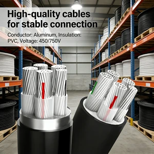 Industrial Aluminum Power Cable 4 Core 5 Core PVC Jacket 0.6 1kV Waterproof for Building Site Power Supply System