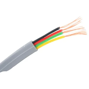 Copper 26AWG 4 Cores Grey PVC Jacket 4C Telephone Cable Signal Line