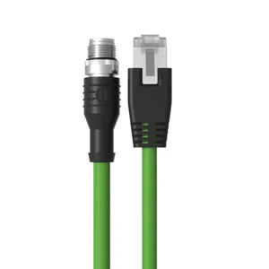 Industrial Camera Network Cable M12-X Type 8-pin To RJ45 Cable High-flexibility Drag Chain Extension 6 Super 6 Network Cable