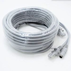 C-Power Cat5E Copper Ethernet LAN Video Power Cable with PVC Jacket for CCTV IP Camera Extension