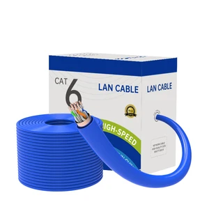 SIPU Cable Factory 1000ft UTP Cat6 305m Rj45 Cat6 Blue Network Wire Cable for Cctv Camera