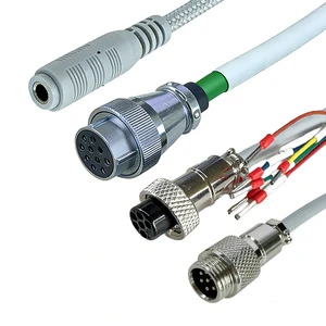 Durable 5 Core Copper Wire Straight Type Power Supply Heavy Industrial Machine Power Cable Wiring Harness Waterproof M12 Cable