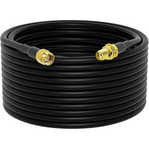 TT RP-SMA Male/Female 1ft Low Loss RG58 Coaxial Cable for WiFi Antenna Extension LAN Router Wireless Network Adapter