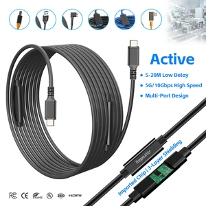 Multi-interface Signal Amplifier Active Cable 5Gbps Type C/B/Micro B Extension Cable with Repeater for Camera/Office/Industrial