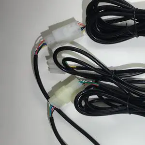 New 2000mm Industrial Car Power Cable Assembly 2464 22Awg 300V 5-Core 4-Pin Copper Conductor PVC Low Voltage 10A Clip ROHS