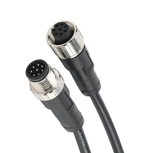 Factory Custom for IP67 Waterproof M12 to RJ45 Industrial Ethernet Cable with FTP Shield 10 Gbps Copper Conductor 4/8 Pin