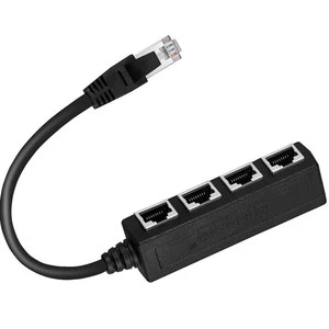 20cm RJ45 1 Male to 4 Female LAN Ethernet Cable Network Socket Port Splitter Ethernet RJ45 1 in 4 Connector Extension Cable