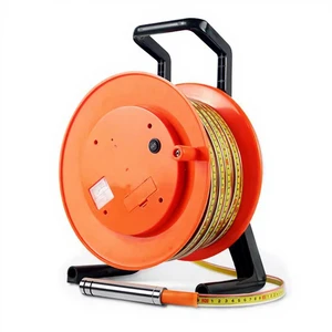 Custom Length 50m 100m 300m Underground Water Level Indicator Steel Tape Electronic Depth Meter Cable Light Testing Equipment
