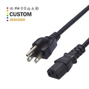 120V US 3-Pin Power Cord - IEC C13 End Extension Cable for Server Rack Networking Equipment UL Listed