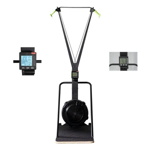 Industrial Strength Air Resistance Ski Ergometer With Commercial Durability and Heavy Duty Flywheel for High Traffic Gyms