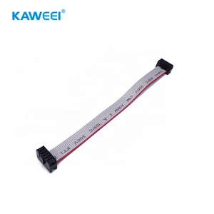 Customized Length 2*5pin Electronic Flat Ribbon FPC Cable with Rubber/PVC Insulation and Tinned Copper Conductors