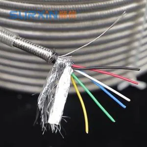Dual Shielded Electrical Cable Wire Load Cell 6 Connector 24AWG Sensor Cable