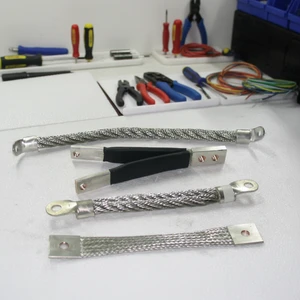 BRI OEM Copper Braided Flexible Tinned Busbar Terminal Wire for Industrial Electric Power Transmission-Drillable & Customizable