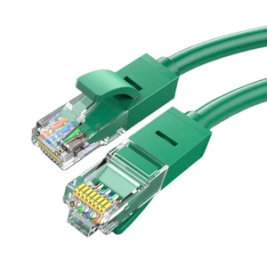 0.10cm 0.5m Cat6 Extension Outdoor RJ45 UTP Green 3m Ethernet Cable with Tracer Light Networking Patch Cord