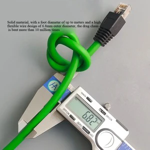 High Flexible Drag Chain Industrial Network Cable PVC Pure Copper Category6 Shielded 10G EtherCat Ethernet Profinet Servo Line