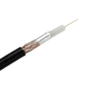 Factory Supply RG6 CCTV Camera Security System Coaxial Cable CE Certified Aluminum Foil Shielded