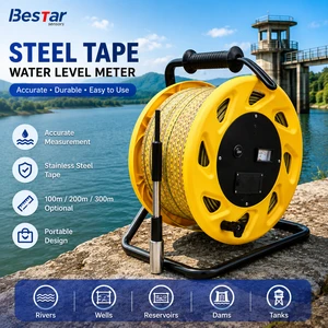 Steel Tape Water Level Meter Groundwater Level Gauge for Observation Well Borehole Reservoir Water Depth Monitoring with Alarm