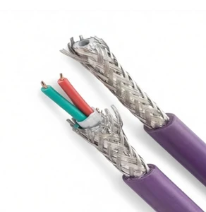 Purple Shielded Wire Communication Bus Cable