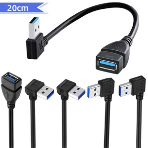 Factory Customized USB 3.0 Connection Cable 5GB Panel Industrial Camera Hard Drive 90 Degrees Scanner Mobile Hard Drive Cable