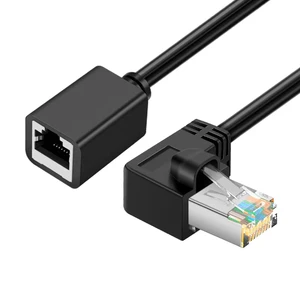 CAT6 Network cable Male to female Six type network extension cable 90-degree elbow network extender RJ45 Extension cord