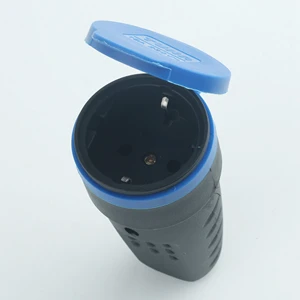 Heavy duty EU Schuko rubber extension socket, wiring female connector, suitable for car washing machine camping site