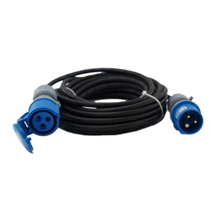 16A 250V 2P+E Outdoor Heavy Duty Waterproof Power Extension Cord Power Industrial Plug