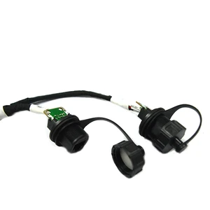 IP68 Network Waterproof Extension Cord RJ45 Female Molding Cable Assembly with 20cm Cable Interface Connectors Product
