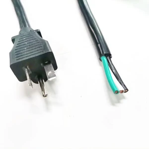 Heavy Duty Nema C19 Mining Machine Power Cord 12awg Nema 5-20p to 3-Wire Stripped End Customized 6-20p Power Cord