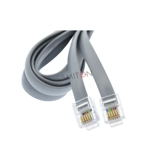 6 Core 26AWG Flat Cables RJ12 Modular Telephone Extension Phone Line Cables
