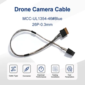 ICape Customizable Ultra-Fine High-Frequency Camera Cable MCC-UL1354-16P-0.3mm FFC/FPC Connector Tinned Copper Conductor Harness