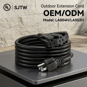 Linsheng New Arrival ETL Listed 16 Guage 25FT Heavy Duty Outdoor Extension Cord With 3 Outlets For Home Appliance