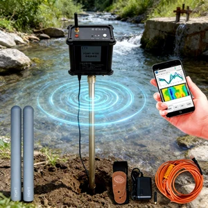 Hydrological Survey Mining Industrial Grade 100M Groundwater Locator Portable Water Detection Instrument Anti Interference Tool