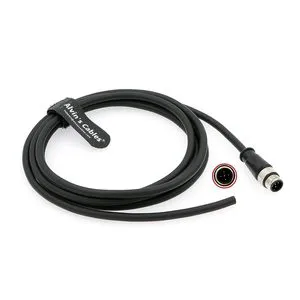 M12 Industrial Cable M12 Code 5 Pin Male Aviation Connector PVC Shielded Waterproof Cable for Industrial Cameras Sensor Network