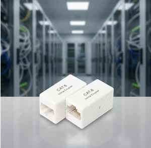 Fangbei Lan UTP Adapter Cat5e/6 Keystone Jack 8P8C Ethernet Cable Extender Inline Coupler RJ45 Female Female Package PVC