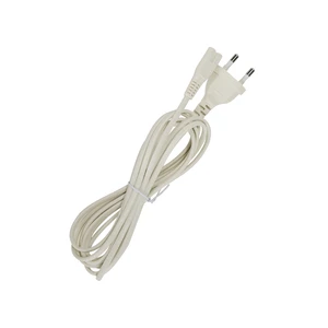 VDE Custom Length Home Appliances Shaver Power Cord Creamy White KC Certified CEE/C7 IEC Ends IP20 Rated PVC Copper Material