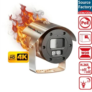 8MP Explosion-proof Bullet Network Camera 4K CCTV Security Camera Anti-corrosion Stainless Steel IP Camera for Oil Gas Industry