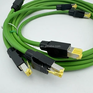 High Flexible Industrial Ethernet Cable5 4 Pair Shielded Profinet Cable EtherCat CAT5E 0.3m 0.5m 1m 6m 10m Feedback Wire