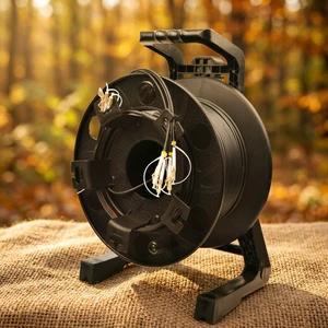 Outdoor Tactical Fiber Optic Cable Armored Corefield Armored Reel Tactical Portable Retractable Video Tv Media Transmission
