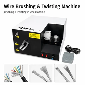 Qilin SQ-WP021 Automatic Shield Braid Brushing Wire Twisting Machine for 0.1-6mm Cable Harness Preparation AC 220V Factory Price