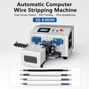 Automatic Multi Core Sheathed Cable Stripping Twisting Machine 2x2.5 Sq mm Wire Stripper for Power Cord Qilin SQ-BJ806CN