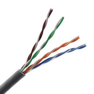 CAT5E Cable 100% Pure Copper 24AWG Low Resistance For CCTV Camera Security System