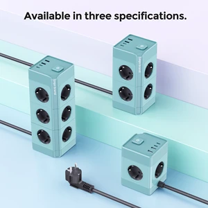 Vertical Tower Power Strip Multiple Outlets Smart USB Charging Stations Extension Cable Hub For Desktop PC